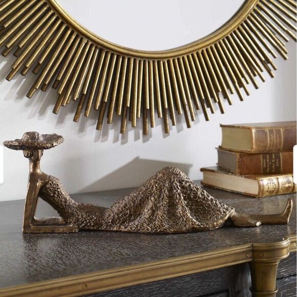 Uttermost Summer Days Graceful Lounging Female 6" X 17" X 4" Figurine - Picture 1 of 6